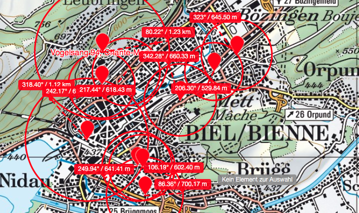 Geplante Antennen Biel und Umgebung