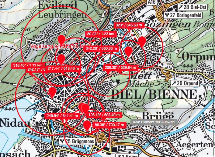 Geplante Antennen Biel und Umgebung